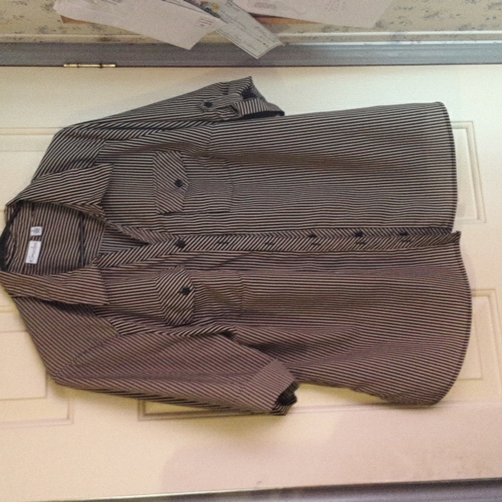 Kim Roger's striped blouse. Three quarter length sleeves. Sz. 1X
